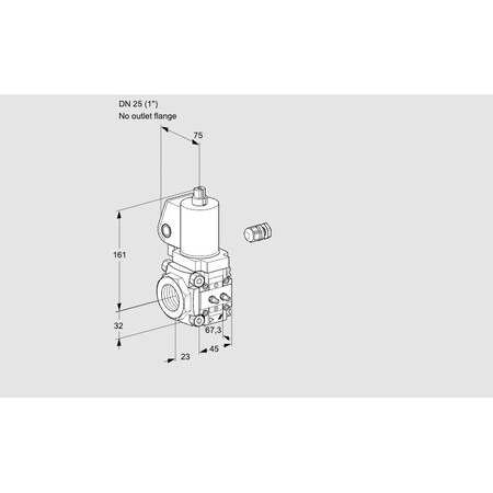 Honeywell Kromschroder Solenoid Gas Safety Valve - VAS125, Class A, 500 mbar, IP65 Rated KS88015926