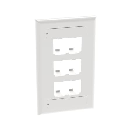 Kilowatt 6 -Port Single Gang Classic White Faceplate KI3760800