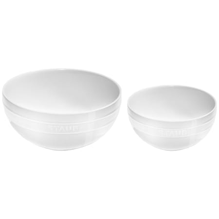 Staub Ceramic 2-pc Nested Mixing Bowl Setand, White 1029119