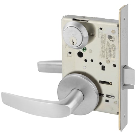 Sargent Grade 1 Storeroom or Closet Mortise Lock, B - Lever, O - Rose, Field Reversible, Conventional Cylin 8204 OB 26D