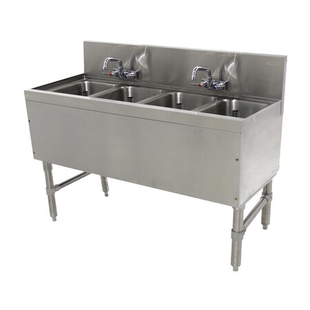 Advance Tabco Prestige Underbar Sink Unit 4-compartment 48 in.W x 20 in.D x 36 in.H PRB-19-44C