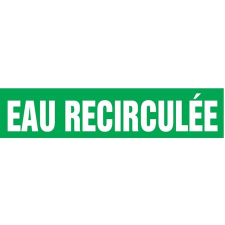 Accuform FRENCH PIPE MARKER EAU RECIRCULE CRPK771STB