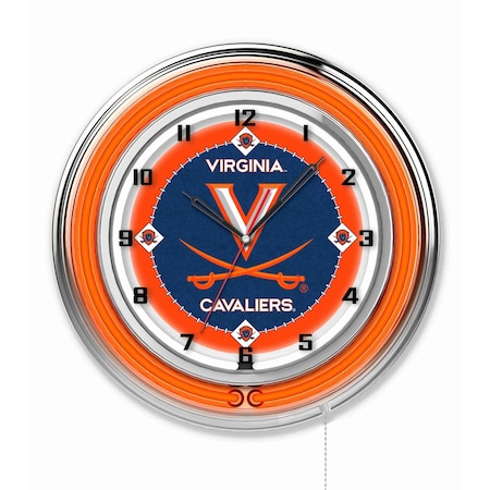Holland Bar Stool Co University of Virginia Double Neon 19" Clock Clk19Vrgnia