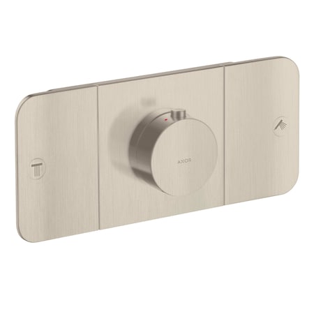 Axor ONE Thermostatic Module Trim for 2 Functions in Brushed Nickel 45712821