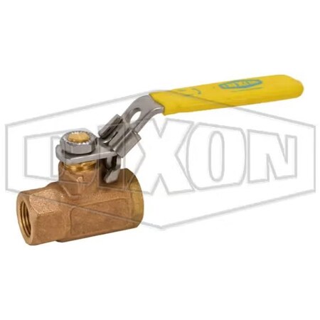 Dixon Safety Vented Ball Valve, 3/8 in Nominal, FNPT End Style, RTFE Seat/Stuffing Box Ring Softgoods, Dom BBV38LV
