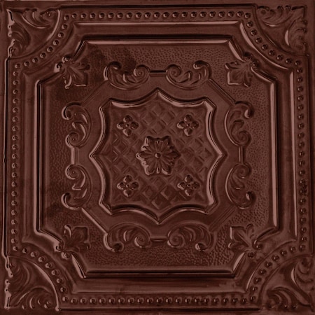 Shanko All Day Tony Pattern 612 Classic Burgundy Lay-in Grid Vintage HandPainted Standard CeilingTiles, 6PK ADT612-DI-STD-CLBRG-6
