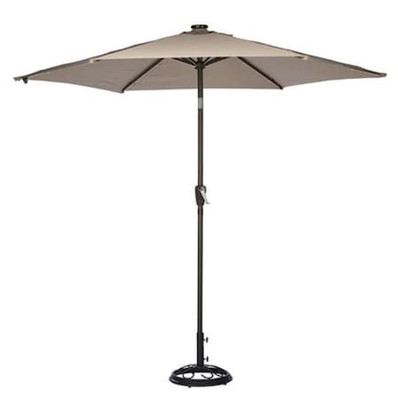 Living Accents UMS90G31OBD-04 Market 9 ft. Solar Market Umbrella 8462434