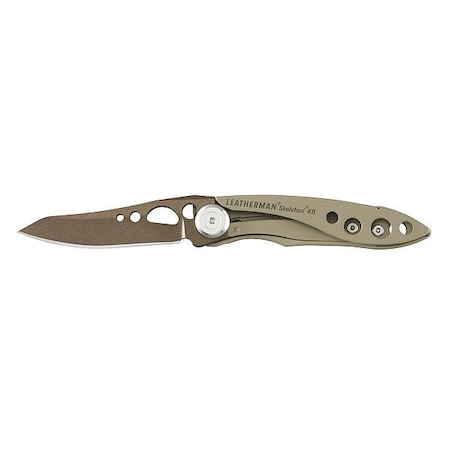 Leatherman Folding Knive, 2 1/2 in Blade L, SS 833562