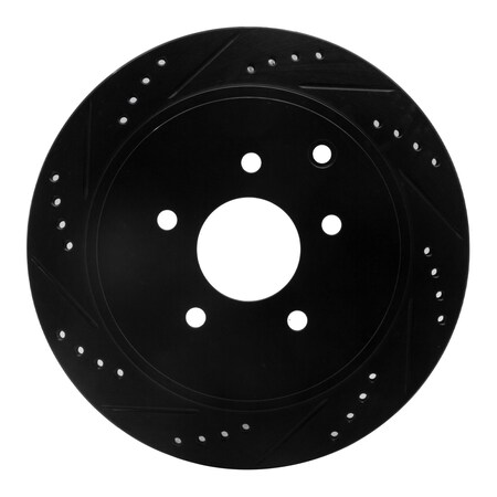 Dynamic Friction Co DFC Brake Rotor - Drilled and Slotted - Black 633-67089L