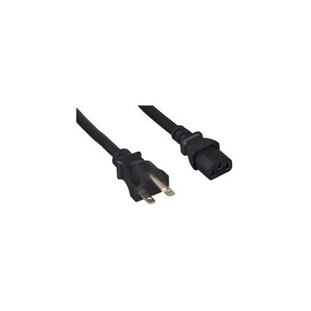 Cable Wholesale Black NEMA 6-15P TO IEC-60320-C13, 14/3, 15 Amp, UL Listed, SJT, 8 foot 10W2-01408