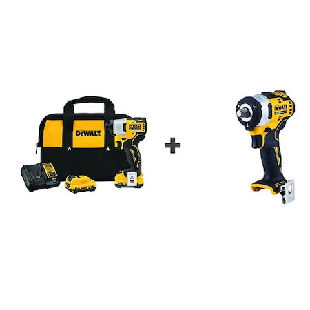 Stanley Impact Driver, Pistol Grip, 12VDC DCF801F2/DCF901B