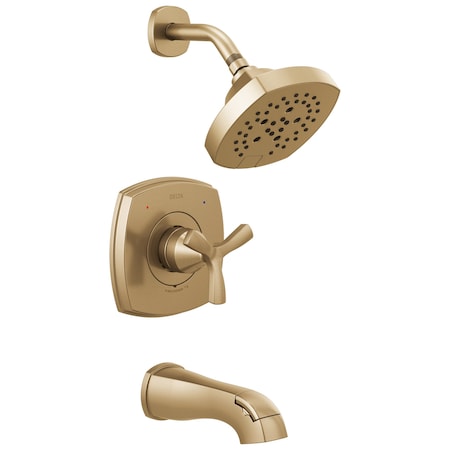 Delta Stryke 14 Series Tub and Shower, 4.22 in, Lumicoat Champagne Bronze T144766-CZ-PR