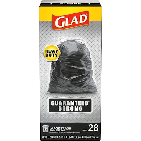 Glad BAG TRASH HD DRWSTRN BLK L 30G, 28PK 78966