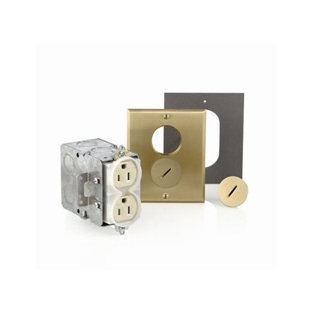 Leviton Commercial Grade Floor Box 20 Amp, 125 Volt 25249-TFN