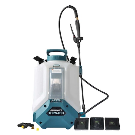 Spraymate Tornado Battery Backpack Sprayer, Tool Only 4 Gal - Works w/DEWALT/Milwaukee/Makita/Bosch Batteries SMSASM-2TO