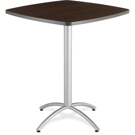 Cafeworks Square Cafe/Breakroom, Walnut - 42" Square x 29"H, 42" W, 42" L, 29" H, Laminated Melamine Top 65674