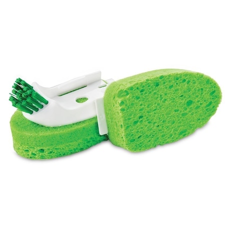 Libman Libman Glass/Dish Wand Scrub Brush Refill, 1/2 in L Trim, PET Bristle, Green/White 1133