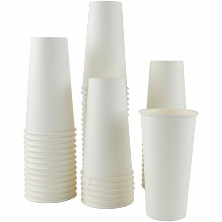Genuine Joe 20 oz Disposable Hot Cup - White, 1000PK GJO19051CT