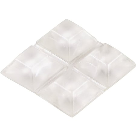 Shepherd Hardware Surface Guard Bumper Pad, 3/4 in, Square, Vinyl, Clear 9565