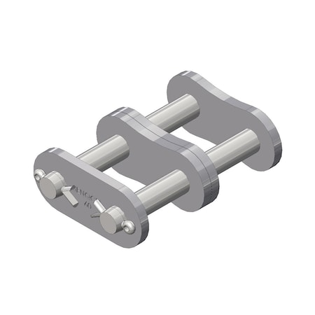 Senqcia 60-2CLCP Double Strand Cottd Connecting Link, 60-2 chain, .75P, 1.96 OAW, .234 Pin S-60-2CLCP