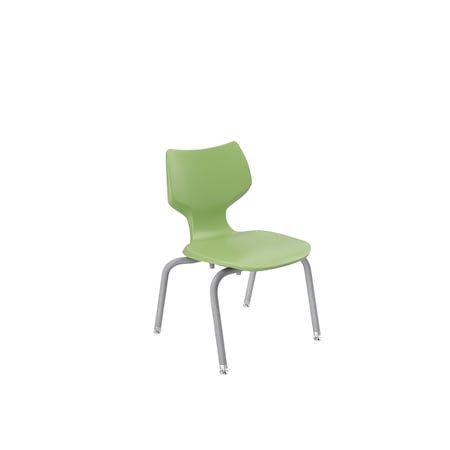 Flavors 14" B Stack Chair, Platinum Frame, Nylon Glide, Apple 11847