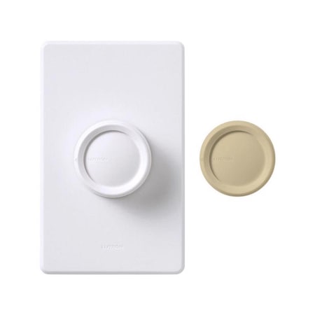Lutron 5 amps Single Pole Rotary Fan Control Ivory White 1 pk FS-5FH-DK