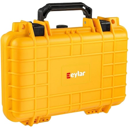 Eylar Compact 11.6in Gear, Equipment, Camera Hard Case Waterproof with Foam Yellow SA00010-YLW