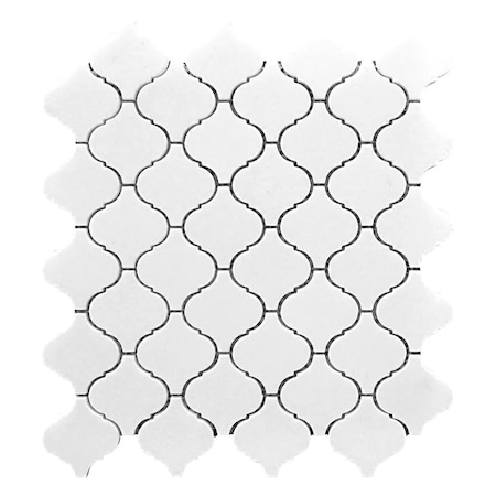 Apollo Tile 10x11 Thassos Snow White Marble Mosaic Arabesque Wall and Floor Tile 3.75 sq ft/case, 5PK APLMKN88A02PA