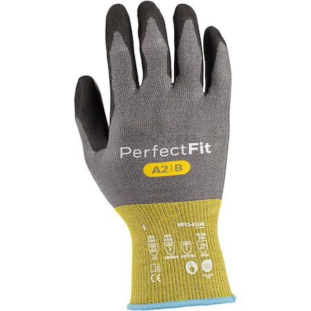 G-Tek Seamless Knit A2 Engineered Yarn Glove w/PU Coated Grip on Palm&Fingers, Touchscreen, ESD Safe 270040