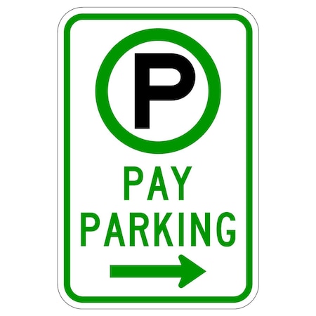 Sign Solutions Usa Parking Sign, 12 in W, Aluminum Sign, White DUS12DWT1218R7-22AR