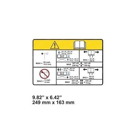 Jlg REPLACEMENT DECAL, CAP INDOOR/OUTDOOR 1001256176