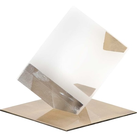 Homeroots 5" Optical Glass Cube And Gold Sculpture 392389