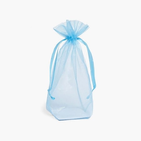 Nashville Wraps Light Blue Square Gusseted Sheer Bag, 3x3x9, 10PK GHB339LB