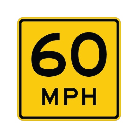 Sign Solutions Usa Traffic Sign, 24 in Width, Aluminum Sign, Square DUS10HYE2424W13-1P60