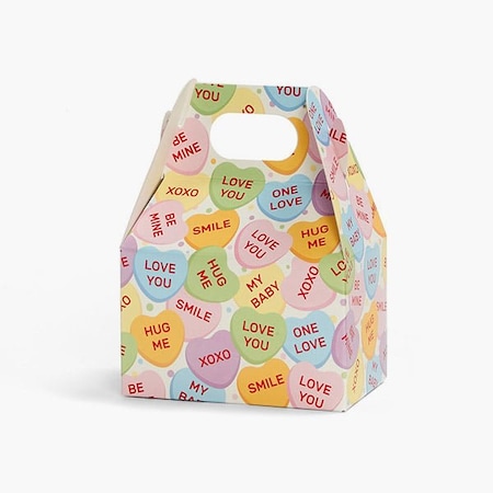 Nashville Wraps Conversation Hearts Mini Gable Box, 4x2.5x2.5, 6PK CHTMGB