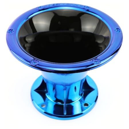 Deejay Led Blue-BLACK Bolt-on Horn Flare with 2-in Throat for 2-in Compatible High Frequency Drivers TBH2INHORNBKBLUE