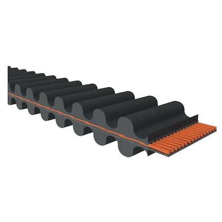 D&D Timing Belt, D8MK, 190mm x 3280mm PL, 410T D3280-8MK-190-SLV