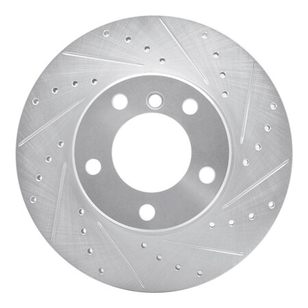 Dynamic Friction Co DFC Brake Rotor - Drilled and Slotted - Silver 631-31043R
