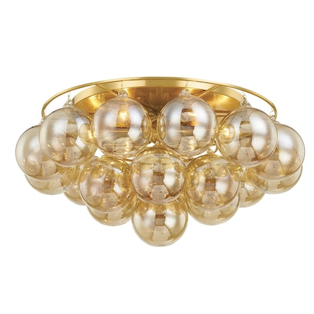 Mitzi Megan Molten X Mimi 6 Light Flush Mount 4.75 In. Aged Brass H711506-AGB