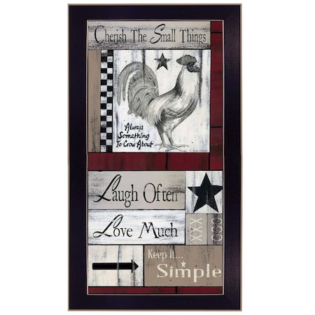 Homeroots Cherish The Small things 2 Black Framed Print Wall Art 405159