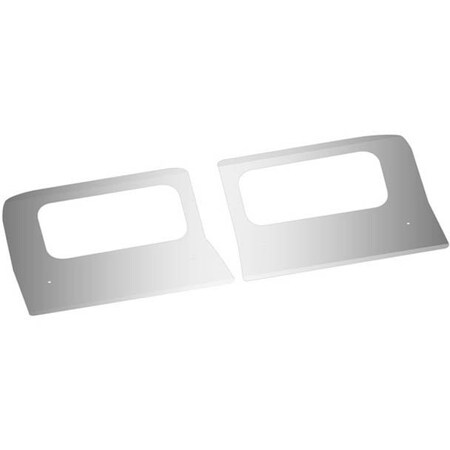 Replacement For Kenworth W900L Aerocab Year 2005 Stainless Steel Front Fender Shield Pair