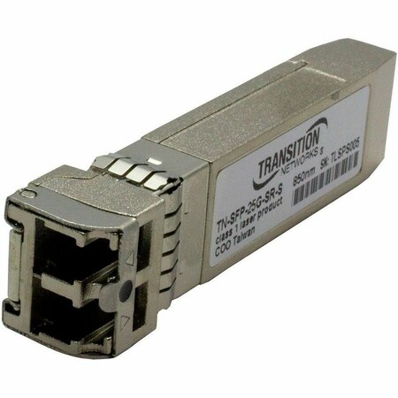 Transition Networks SFP28, CISCO COMPATIBLE, 25GBASE-SR, 100/70M, MM LC, 850NM, 3.3V, DMI TN-SFP-25G-SR-S