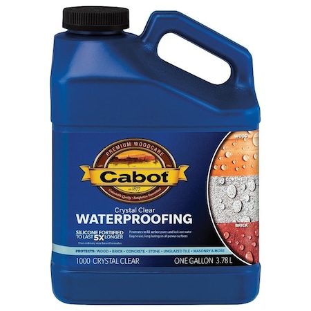 Cabot 140.0001000.007 Waterproofing Sealant, Crystal Clear, Liquid, 1 gal 1000