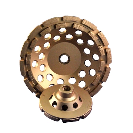 Continental Abrasives 4in x 7/8in-5/8in Premium  Single Row Diamond Grinding Cup DB-00870