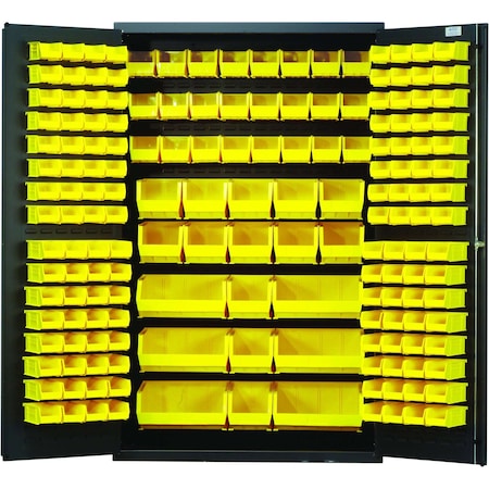 Quantum Storage Systems STORAGE CABINET W/171 YELLOW BINS QSC-48YL
