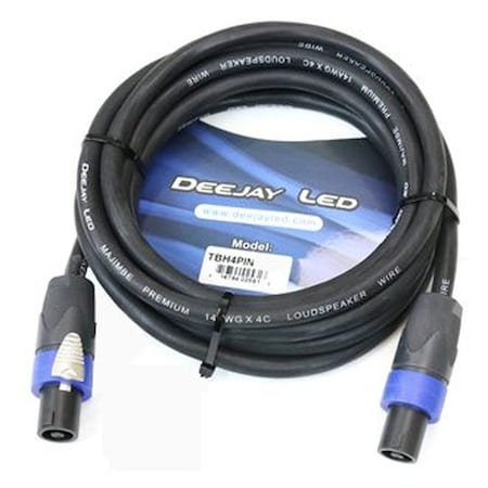 Deejay Led 6 Foot Length SPEAKON 4-Connector to SPEAKON 4-Connector Audio Cable TBH4PIN6FTCABLE