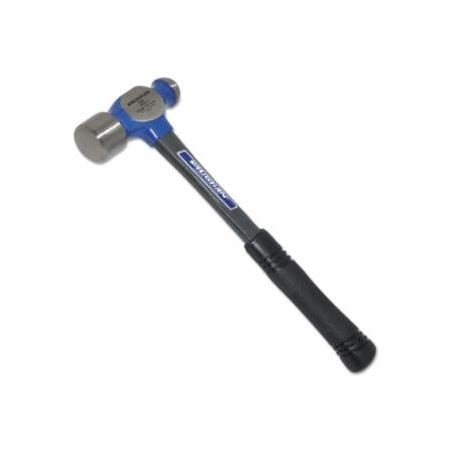Vaughan Ball Pein Hammer, Straight Fiberglass Handle, 14 3/4 in, Forged Steel 32 oz Head 770-FS432