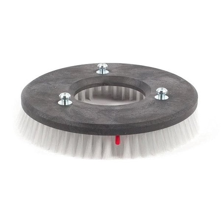 Tennant Floor Machine Brush, 13 3/4 in Dia, White 4111487