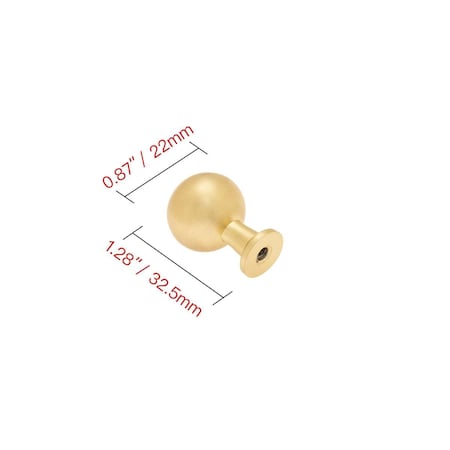 Camp Usa HW411BB 0.87 in. Zinc Cabinet Knob, Brushed Brass, 10PK CA3880035