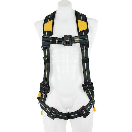 Werner H9140 Harness, XL, 425 lb, Mating Chest/ Mating Leg Straps, Back D-Ring H914004